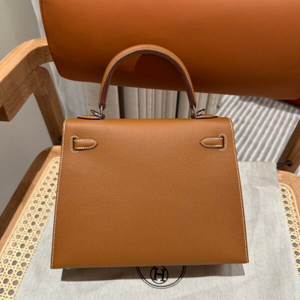 kelly 25  Colour：ck37/Gold Palm print, silver buckle - 图片 6