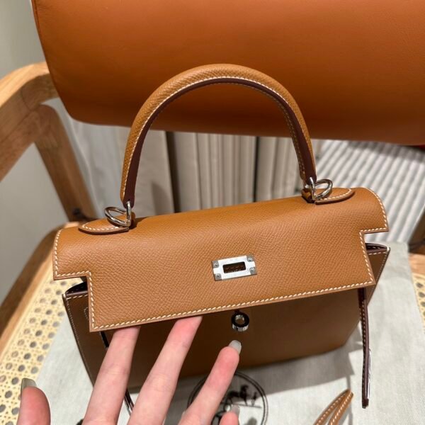 kelly 25  Colour：ck37/Gold Palm print, silver buckle - 图片 4